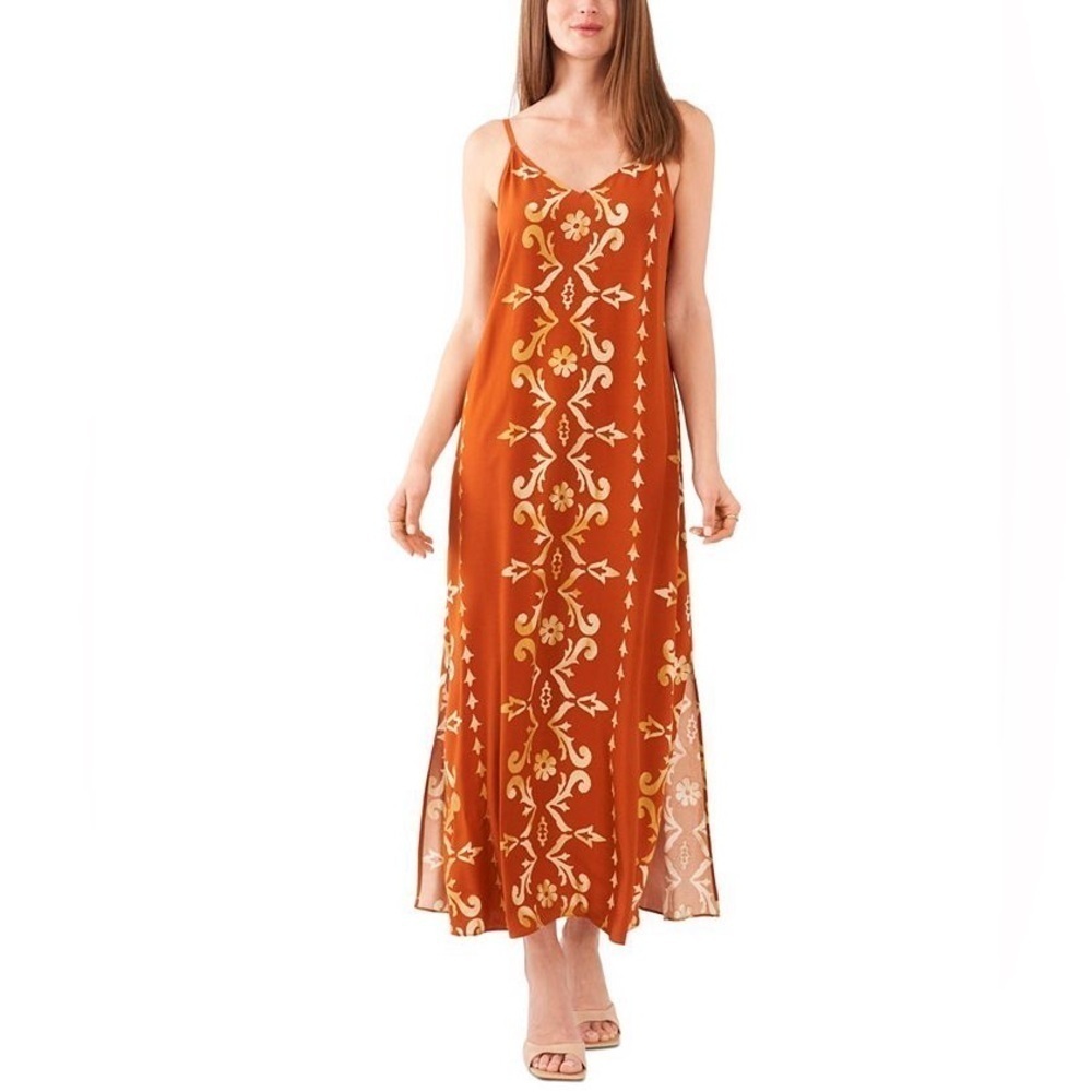 Women's Printed Sleeveless Maxi Dress